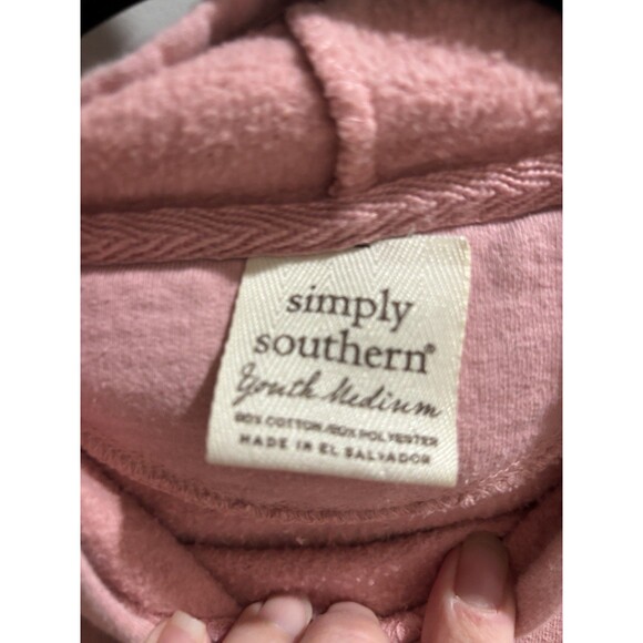 Simply Southern You are Lamazing Lama Hoodie Sweatshirt Youth Medium Pink - Picture 4 of 5